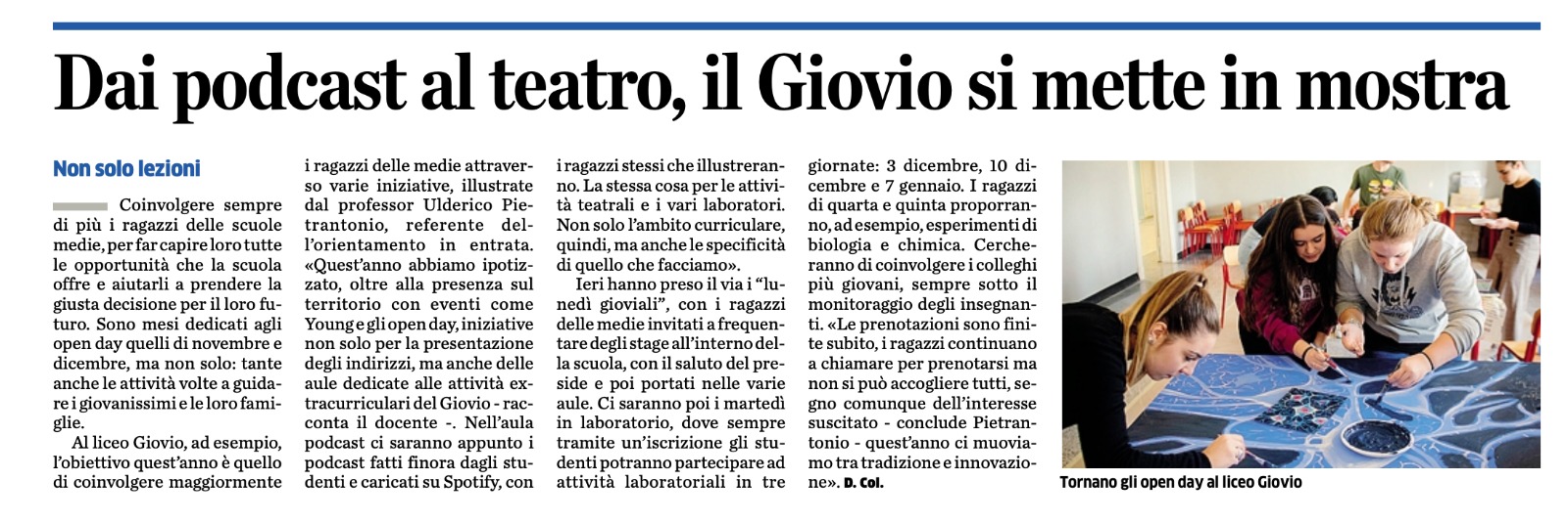 Giovio articoloProvincia 19novembre